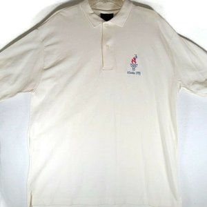 Hanes Cream Olympics Short Sleeve Polo Shirt